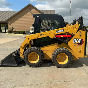 จัดส่งฟรีสำหรับรถตัก242D3 3ton 75hp ของหนอนผีเสื้อรถตักล้อหมุนได้รับการรับรองจาก EPA รถตักด้านหน้า - Product Image 1