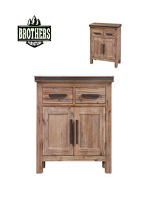 Meilleur prix Buffet solide de marque ATLAS Table de garde-robe en bois à 2 portes pour chambre à coucher à manger fabriquée au Viet Nam - Product Image 5