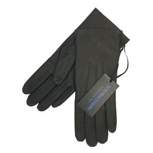Gants en cuir doublés polaire pour femme Mabel, coupe demi-piqué - Product Image 4