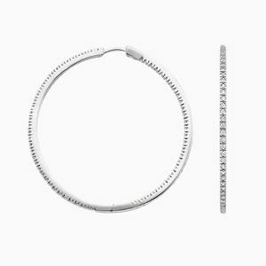 Pendientes de Aro de Oro Blanco de Primera Calidad con Diamantes Naturales de Corte Redondo, Diseño Elegante, Ofrecidos a Precios Competitivos - Product Image 2