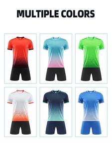 Equipos profesionales y escolares Ropa de fútbol exclusiva Conjuntos de uniformes de material avanzado para control de humedad - Product Image 2