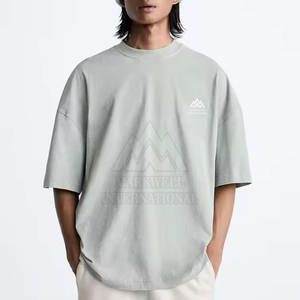 เสื้อยืดผู้ชายไซส์ใหญ่ ใส่สบาย สไตล์ลำลอง ราคาสมเหตุสมผล สีพื้น ทรงบ็อกซี่ - Product Image 1