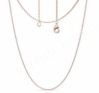 2025 Top Qualité 925 Pendentif En Argent Sterling Collier Trace Mince Lunette Chaîne 1mm Rolo Câble Élégant Bijoux Pour Hommes Femmes
