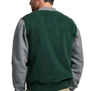 Bombardero de béisbol universitario personalizado de alta calidad OEM para hombre Varsity Letterman manga bordado lona impermeable - Product Image 5