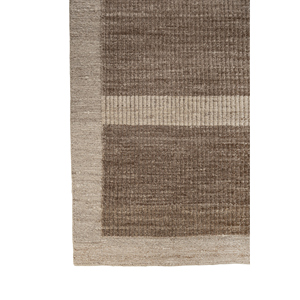 Aprezo Beige <b>Brown</b> Hand Knotted <b>Wool</b> Rugs Ar-1005 Striped Abstract Rectangle Puzzle for Home for Living Hallway Entryway - Product Image 4
