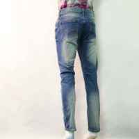 Jeans mode pour hommes vente en gros Jean pantalon Slim Fit hommes Designer Stretch Denim bleu et noir Jeans hommes à prix abordable