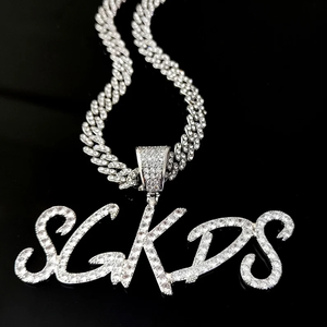 Collier en diamant Hip Hop personnalisé avec plaque signalétique personnalisée - Product Image 3