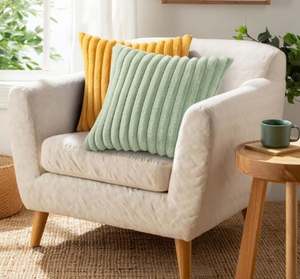 Almohadas Decorativas de Felpa de Algodón a Rayas de Lujo Pallene, Unisex, 22x22, Suaves y Esponjosas, Juego de 2 para Decoración de Sofá - Product Image 5