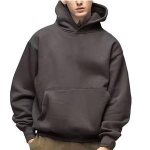 Sweat à capuche pour homme 100% coton teint en tissu épais avec logo imprimé personnalisé OEM - Product Image 1