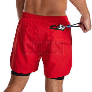 Pantalones cortos de entrenamiento para hombre con logotipo impreso personalizado Pantalones cortos deportivos promocionales de patrón sólido de secado rápido para eventos y equipos - Product Image 6