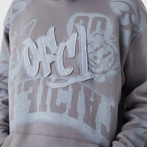 เสื้อมีฮู้ดทรงหลวมของผู้ชายผ้าฝ้าย100% 350ระบายอากาศได้ดีขนาดใหญ่กว่าปกติ - Product Image 6