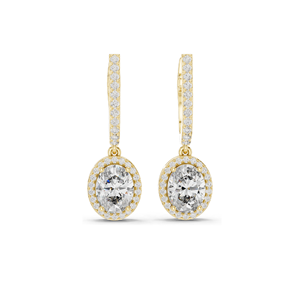 Boucles d'oreilles en diamant de laboratoire 4.022 CT pour femmes, clarté VVS-VS EF, or 18KT, 14KT, 10KT et argent 925, or rose, or jaune, or blanc - Product Image 2