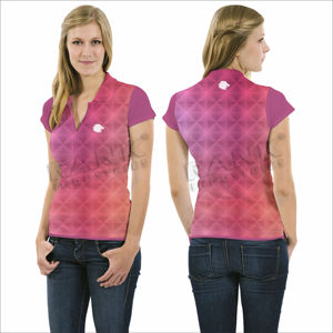 Polo elegante de algodón para mujer con tapeta de botones y cómodo Polo moderno de ajuste moderno para mujer - Product Image 1