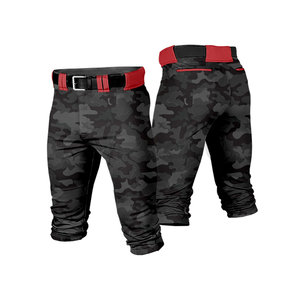 Sublimation Men's <b>Knicker</b>-Style Pants Custom Wholesale Plus Size Baseball & Softball Wear Black Baseball & Softball Pants - Product Image 6