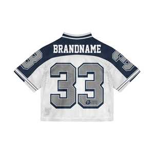 Newest Design Men's Crop Mesh Loose Football Jersey <b>Polyester</b> Fabric Football <b>Shirt</b> American Football Jersey - Product Image 3
