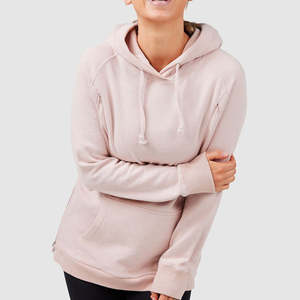 Sweat-shirt d'allaitement de maternité en coton biologique pull de maternité pour femmes respectueux de l'environnement pull durable à demi-fermeture éclair pull pour la maternité - Product Image 4