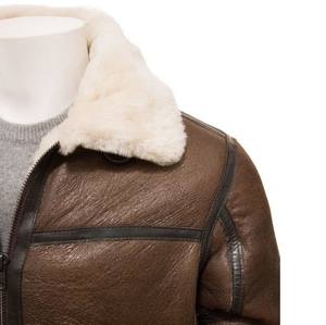 เสื้อแจ็คเก็ตหนังแกะบุขนแกะสำหรับผู้ชาย สไตล์ฤดูหนาว พร้อมไส้ใยฝ้ายและซิป สำหรับใส่เป็นชั้นในชุดลำลองและชุดทางการ - Product Image 2