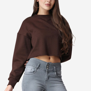 Haut court à manches longues élégant et sexy, sweat-shirt décontracté, pulls courts tendance, sweat-shirts pour femmes, sweat-shirts courts les plus vendus - Product Image 3