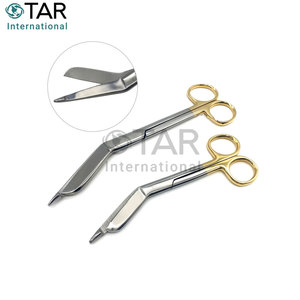 Tijeras para Vendajes Quirúrgicos con Mango Dorado, Tijeras para Vendajes Lister de Acero Inoxidable, Tijeras Médicas para Apósitos de Trauma - Product Image 6