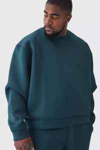 Sudaderas hombre/Sudaderas-sudaderas de cuello redondo personalizadas-Suéter de hombre-sudaderas de manga larga Forro polar grueso de un solo color - Product Image 2