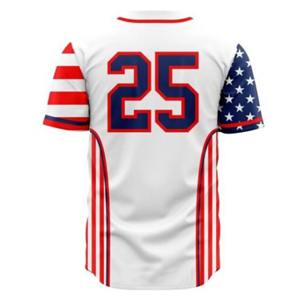 Jerseys de béisbol bordados personalizados de calidad 100%, diseño de patrón liso y en blanco, Jersey bordado completo - Product Image 3