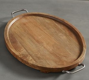Bandeja para servir alimentos de madera de lujo sostenible ecológica multifuncional para el hogar y el hotel diseño elegante MOQ 50PCs - Product Image 3