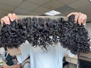 Burmerse Curls 100% Cabello humano cutícula alineada Extensión de cabello-Raw Venta al por mayor Cabello vietnamita - Product Image 3