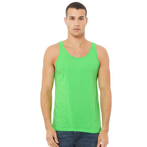 Débardeur en trois mélanges personnalisé unisexe Unisex Blanks Unisex Adult Sleeveless Custom Tank Top Blend Comfort Cotton Jersey Gym Vest - Product Image 4