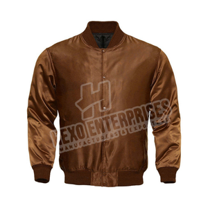 Chaqueta de béisbol de satén personalizada de alta calidad para hombres Bomber de invierno con lana y lona Suministro de fábrica Sublimación Jumper - Product Image 3