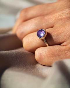 Bague Vintage en Pierre d'Améthyste en Argent Sterling 925 Solide Design Romantique Femme Fille Anniversaire Cadeaux de Mariage en gros vrac - Product Image 2