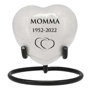 Urne de crémation en forme de cœur en étain personnalisée urnes en laiton personnalisables fournitures funéraires commémoratives artisanat dernières urnes en métal pour les cendres - Product Image 2