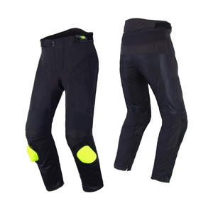 Pantalon de moto de course en cuir de vachette noir de grande taille - Product Image 1