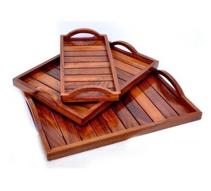Bandejas rectangulares de madera personalizadas al por mayor, la mejor calidad para el hogar, cocina, comida, fruta, aperitivo, café, servicio directo de la India - Product Image 6