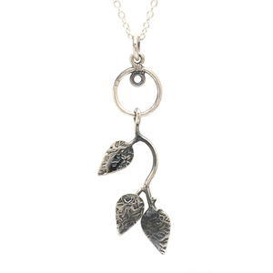 Textured Leafy Plain <b>925</b> Sterling <b>Silver</b> <b>Necklace</b> With Most Amazing Handcrafted Best Seller 2024 - Product Image 1