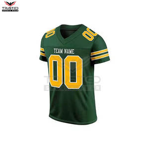 Maillot de football américain personnalisé à la mode pour hommes, manches courtes, respirant, antibactérien, séchage rapide, avec option de taille supérieure imprimée - Product Image 2