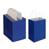 Sacs d'épicerie en papier kraft blanc durable et réutilisable, respectueux de l'environnement, résistants à la graisse, de style classique, imprimés aux UV, avec feuille d'argent estampée pour
