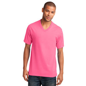 T-shirt à manches courtes et col en V pour hommes 100% coton-Neon 6240 Unisex CVC T-shirts à col en V - Product Image 1