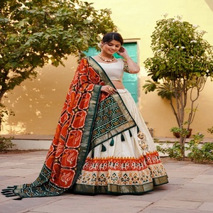 Lehenga choli โดย fabzone พิมพ์ลายผ้า tussar Silk patola ล่าสุด - Product Image 3