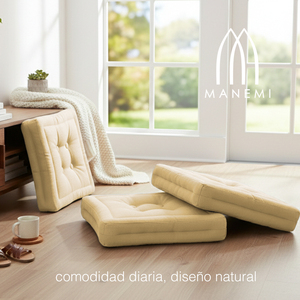 Coussins de sol rembourrés 45x45x10cm, résistants à l'eau, 100% polyester, toutes saisons, sièges décoratifs confortables pour l'intérieur, coussins d'extérieur - Product Image 3