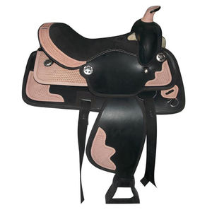 Ensemble de selle en cuir véritable de style occidental fait à la main - Product Image 1