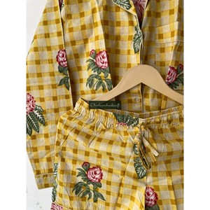 3-Piece Premium Plus Size <b>Trouser</b> Shorts Cotton Striped Chokker Summer <b>Pyjama</b> Set Breathable Knitted Women's Unisex Sleepwear - Product Image 4