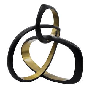 Objet de table noir et doré à la mode Design artistique moderne Superbe accent décoratif pour des intérieurs contemporains élégants - Product Image 4