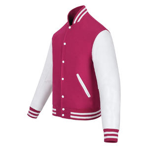 Vente en gros Veste universitaire de haute qualité Manches en cuir Patch chenille personnalisé Veste universitaire pour hommes - Product Image 3