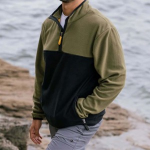 Pull en polaire à fermeture éclair de haute qualité pour hommes confortable et chaud parfait pour les vêtements décontractés et les activités de plein air - Product Image 1