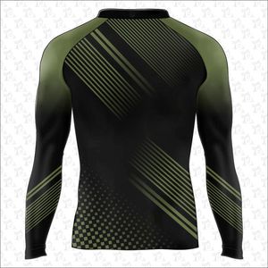 Chemises de compression pour vêtements de sport pour hommes de qualité bon marché couleur marron clair col rond et utilisation pour les vêtements de sport pour hommes r - Product Image 3