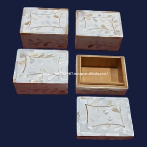 กล่องฝังกระดูก MDF แบบทำด้วยมือระดับพรีเมี่ยมแบบดั้งเดิมใหม่ดูทันสมัยพร้อมแม่ของไข่มุกสำหรับเก็บเครื่องประดับของขวัญ - Product Image 4