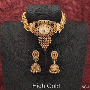 ชุดสร้อยคอทองชุบดีไซน์สวยงามแบบโบราณ - Product Image 1