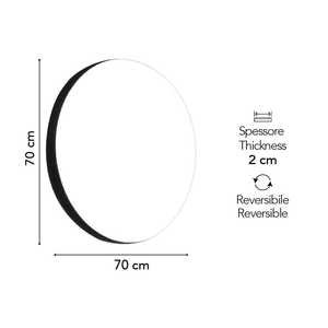 Espejo de Baño Redondo con Borde Pulido de 70 cm de Diámetro y Diseño Moderno - Product Image 2