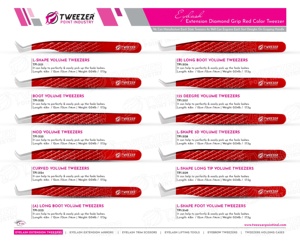 Pince à cils personnalisable en acier inoxydable avec embouts en fibres pointues Extension de cils de volume confortable en différentes tailles - Product Image 5