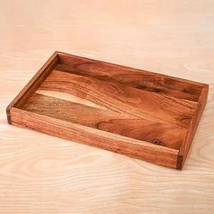 Bandeja de madera de lujo más vendida, artesanías hechas a mano de alta calidad, bandeja para servir comida, frutas, cena para el hogar, cocina y uso de utensilios de mesa - Product Image 3